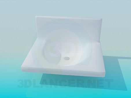 3d model Sink with vertical bar - preview 3d model Sink with vertical bar - preview