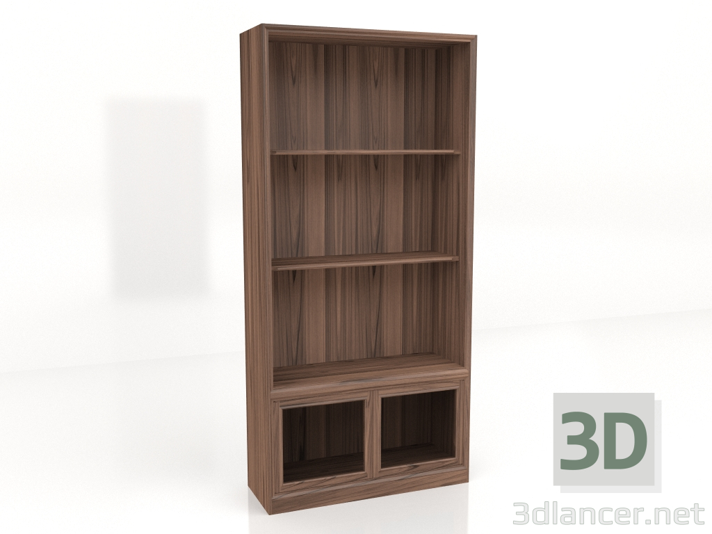 3D Modell Bücherregal 100x36x210 - Vorschau