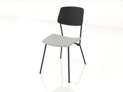Strain chair with soft seat h81 (black plywood)