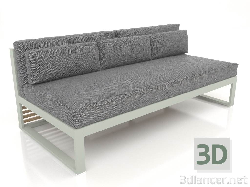 modèle 3D Canapé modulable, section 4 (Gris ciment) - preview