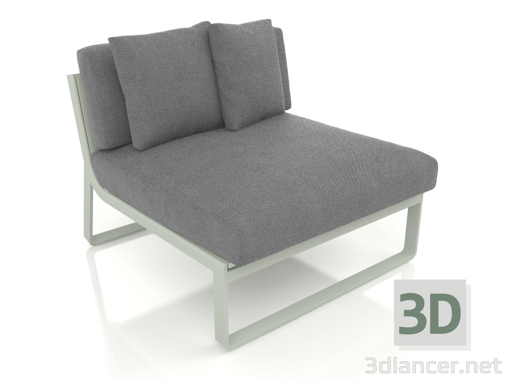 Modelo 3d Sofá modular, seção 3 (cinza cimento) - preview