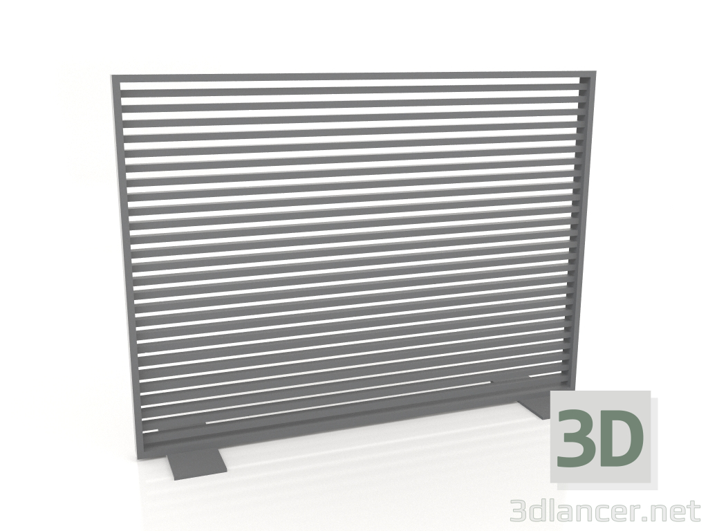 modello 3D Parete divisoria in alluminio 150x110 (Antracite) - anteprima