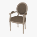 modello 3D Una sedia da pranzo con braccioli FRANCESE VINTAGE LOUIS ROUND POLTRONA (8827.0008.A008) - anteprima