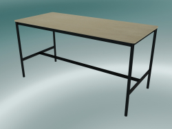 Table rectangulaire Base High 85x190x95 (Chêne, Noir)