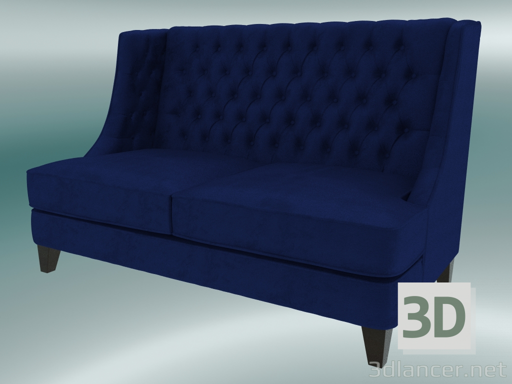 modèle 3D Canapé Fortune (bleu foncé) - preview
