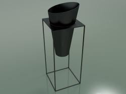 Tulip console with vase (H 70 cm, 30X30 cm)