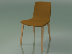 Stuhl 3955 (4 Holzbeine, gepolstert, Eiche)