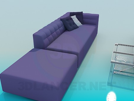 modelo 3D Un conjunto de muebles tapizados con mesa - escuchar modelo 3D Un conjunto de muebles tapizados con mesa - escuchar