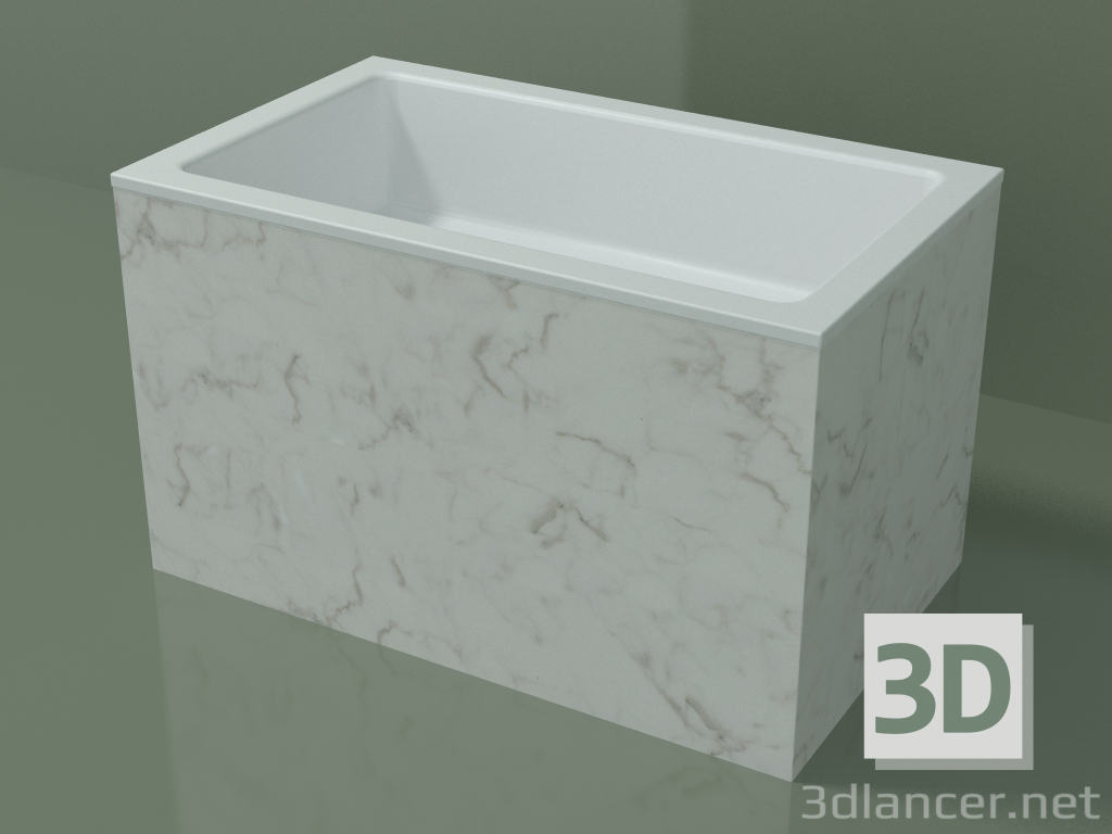 modello 3D Lavabo da appoggio (01R132101, Carrara M01, L 60, P 36, H 36 cm) - anteprima