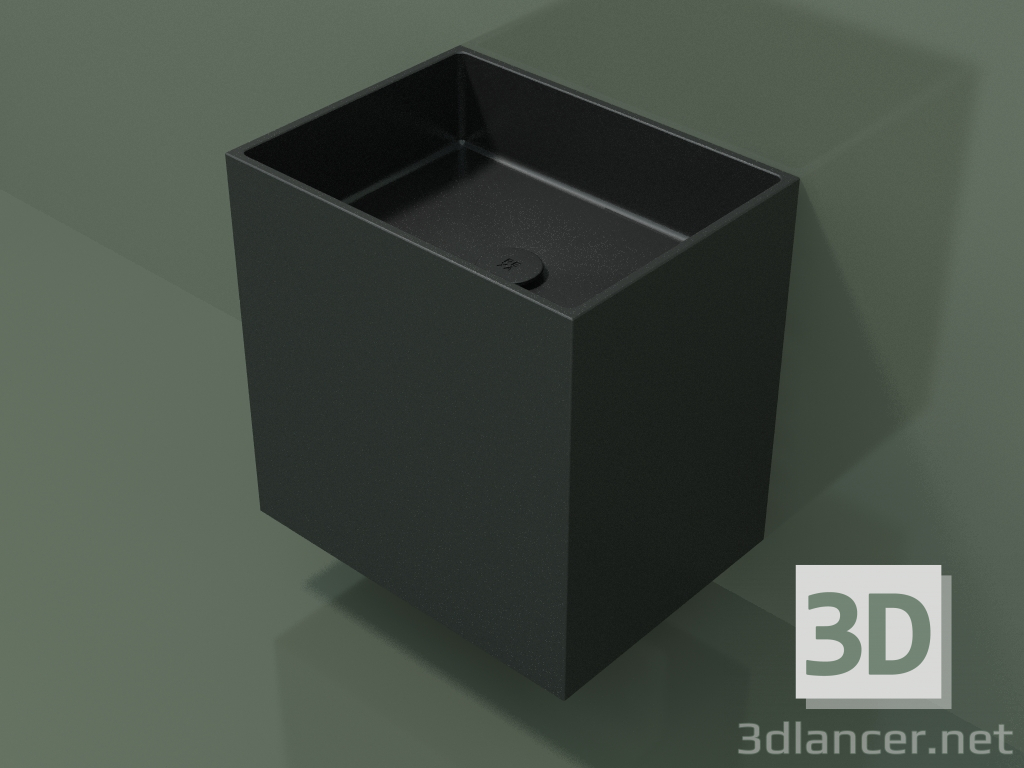 3D modeli Duvara monte lavabo (02UN23101, Deep Nocturne C38, L 48, P 36, H 48 cm) - önizleme