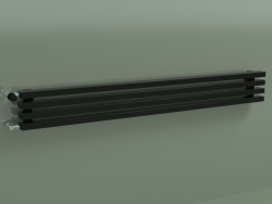 Horizontal radiator RETTA (4 sections 1500 mm 60x30, glossy black)