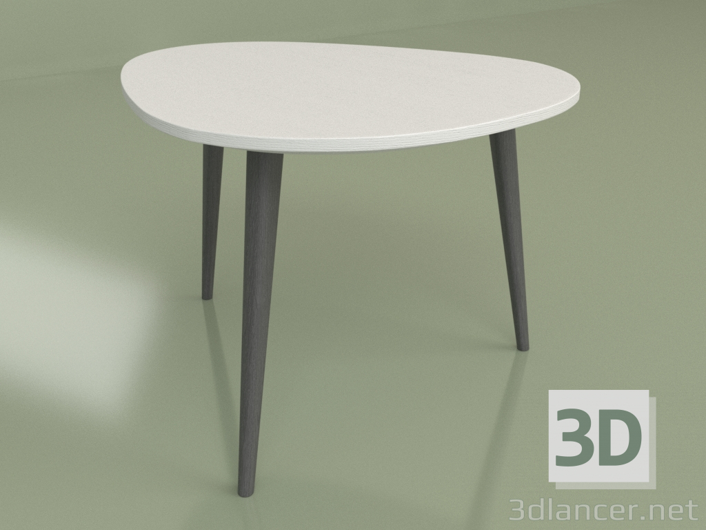 3d model Mini mesa de centro Rio (tapa blanca) - vista previa
