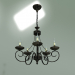 3d model Pendant chandelier 22404-5 (black with gold) - preview
