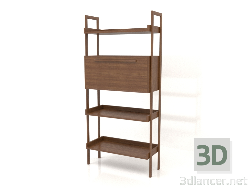 3d model Rack ST 03 (con mueble) (900x400x1900, madera marrón claro) - vista previa