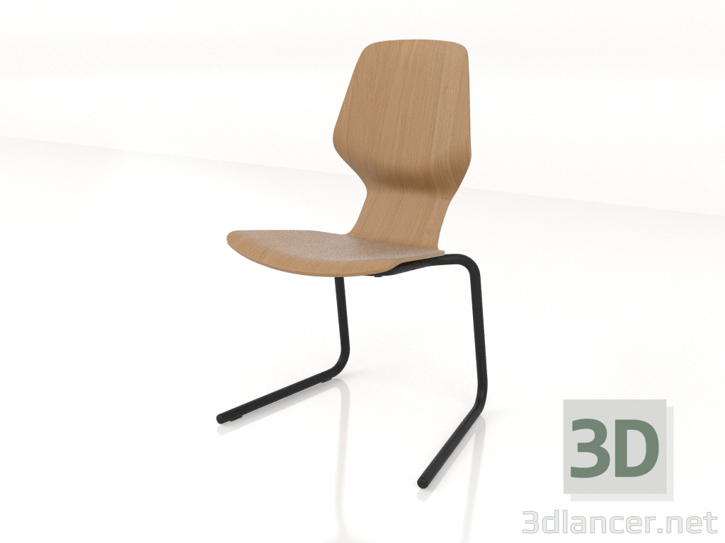 modèle 3D Chaise sur pieds cantilever D25 mm - preview