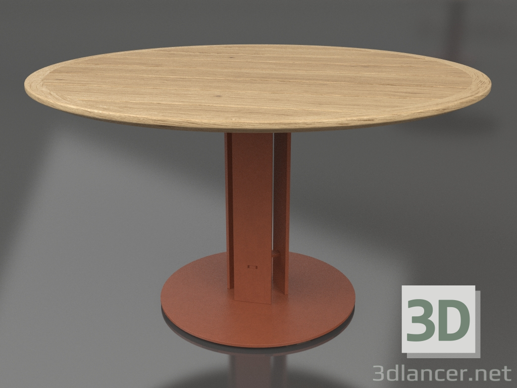 3d model Dining table Ø130 (Terracotta, Iroko wood) - preview