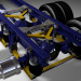 modello 3D Parte posteriore assali e catena cinematica camion - anteprima