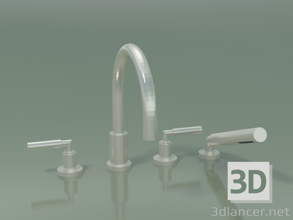 3d model Set de ducha para bañera, para instalación lateral (27512882-06) - vista previa
