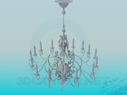 Lámpara Chandelier con candelabros