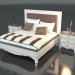 3D Modell Doppelbett mit Nachttischen (Art. 92187-92117) - Vorschau
