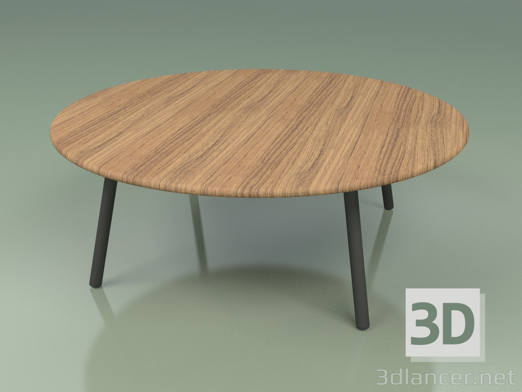 modello 3D Tavolino 012 (Metallo Fumo, Teak) - anteprima