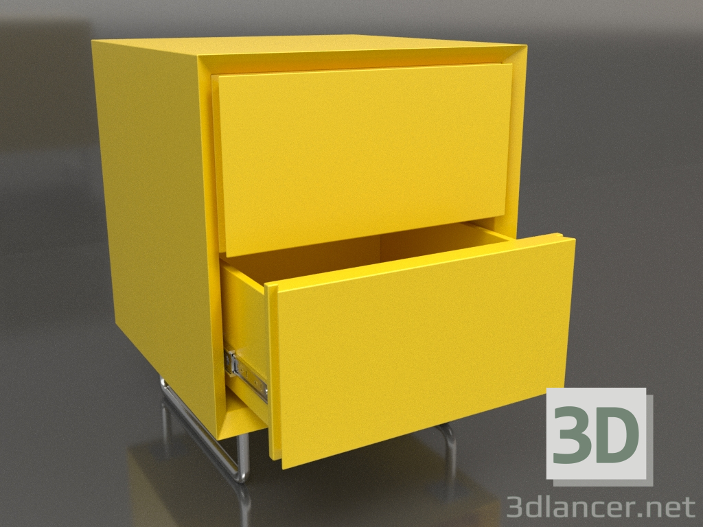 3d model Mueble TM 012 (abierto) (400x400x500, amarillo luminoso) - vista previa