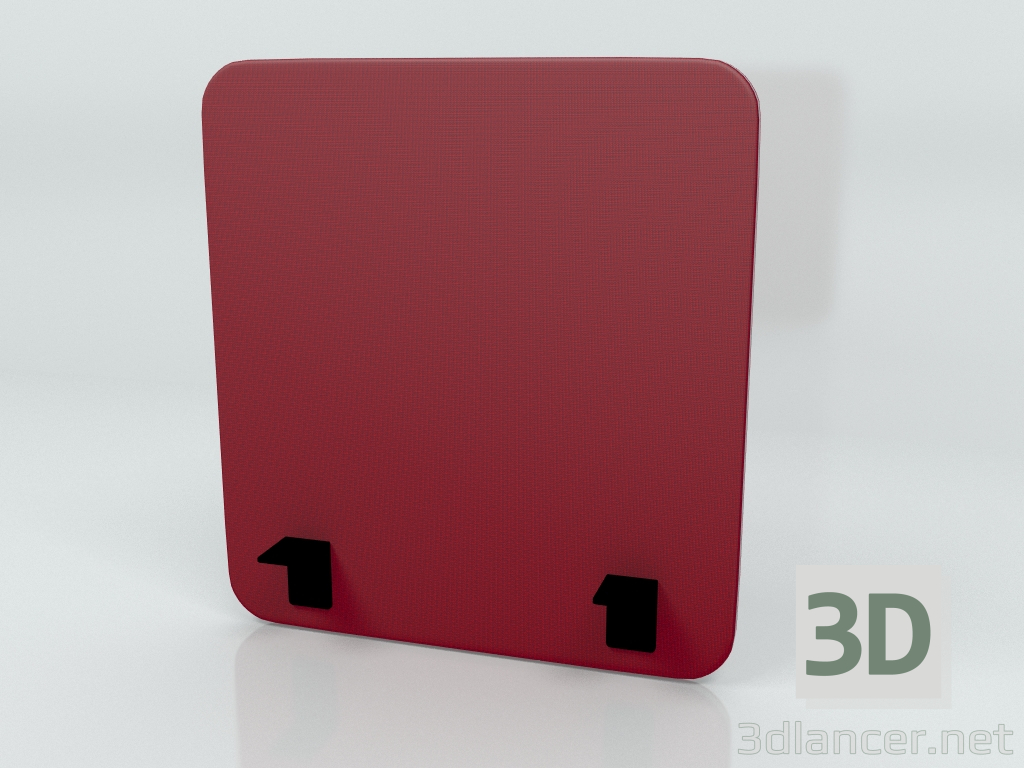 3D Modell Akustikwand Schreibtisch Single Side Twin ZUT60 (600x650) - Vorschau