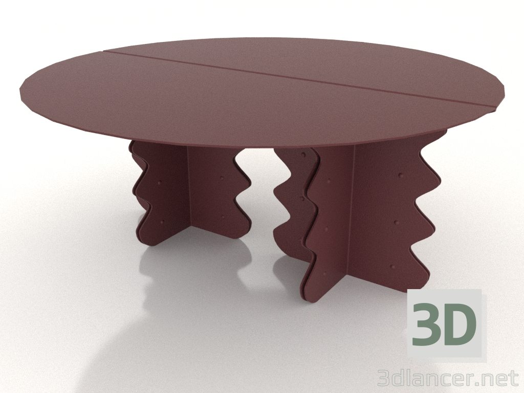 3d модель Журнальный стол 85 x 36 cm (бордовый) – превью