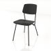 3D Modell Strain-Stuhl mit Sperrholzrücken H81 (schwarzes Sperrholz) - Vorschau