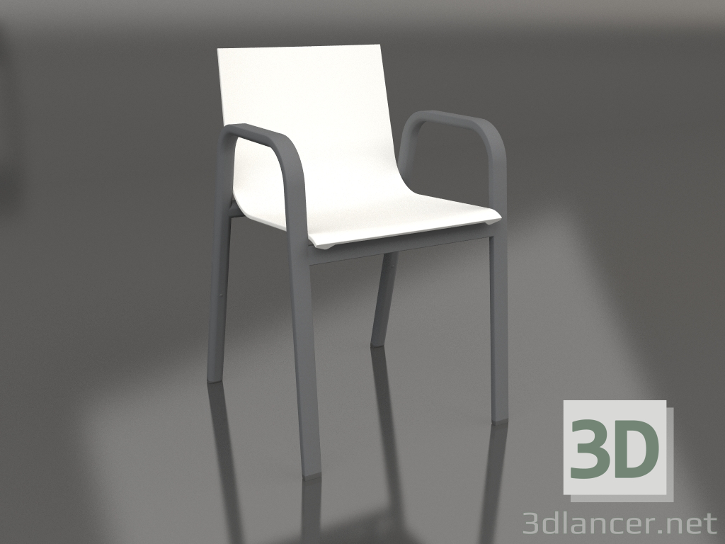 modello 3D Sedia da pranzo modello 3 (Antracite) - anteprima