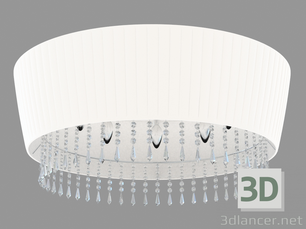 3d model luminaria de techo con una cortina (C110237 8white) - vista previa