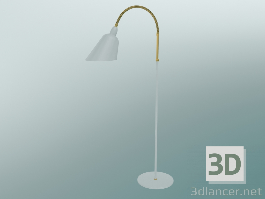 modèle 3D Lampadaire Bellevue (AJ7, Blanc & Laiton) - preview