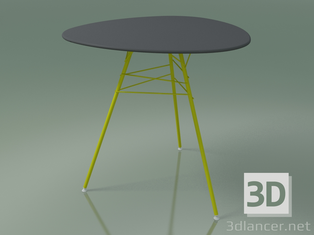 modello 3D Tavolo stradale con piano di lavoro triangolare 1812 (H 74 - P 79 cm, HPL, V37) - anteprima