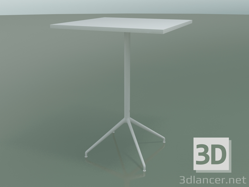 3D Modell Quadratischer Tisch 5715, 5732 (H 104,5 - 79 x 79 cm, Weiß, V12) - Vorschau