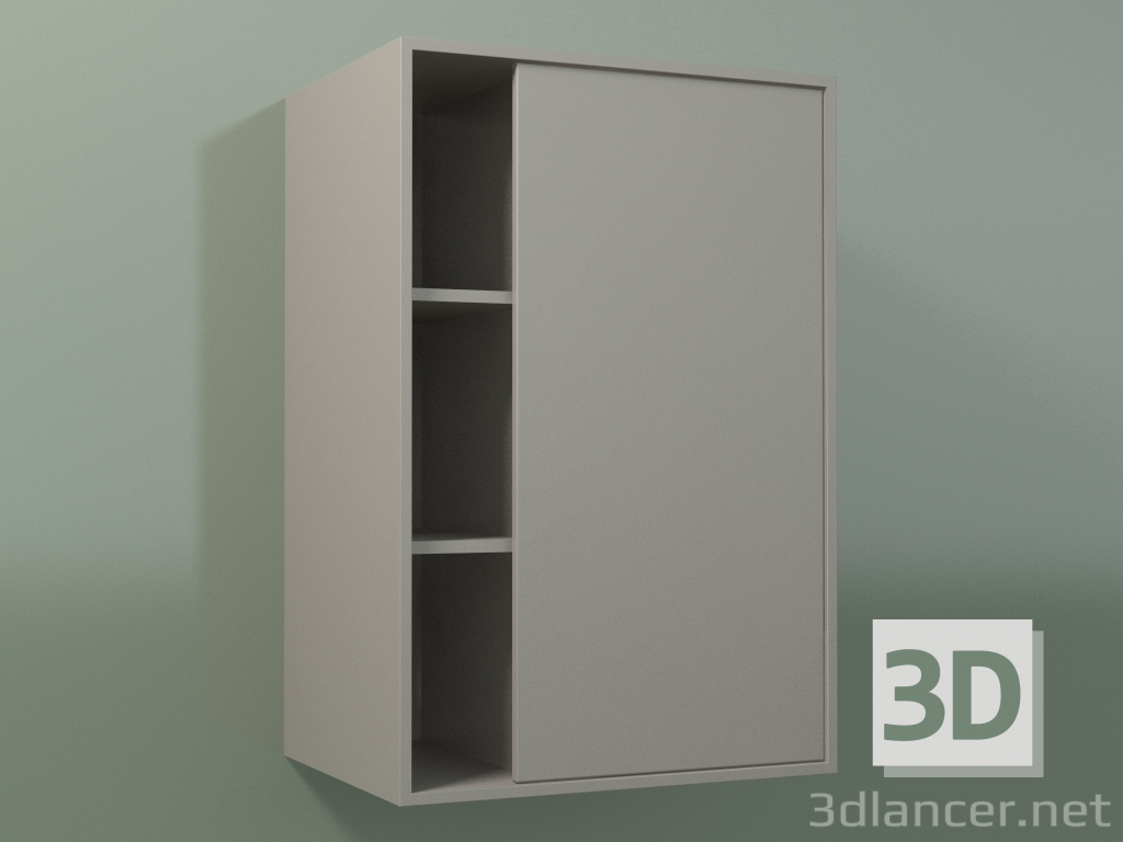 3 डी मॉडल 1 दाहिने दरवाजे के साथ दीवार कैबिनेट (8CUCBDD01, क्ले C37, L 48, P 36, H 72 सेमी) - पूर्वावलोकन
