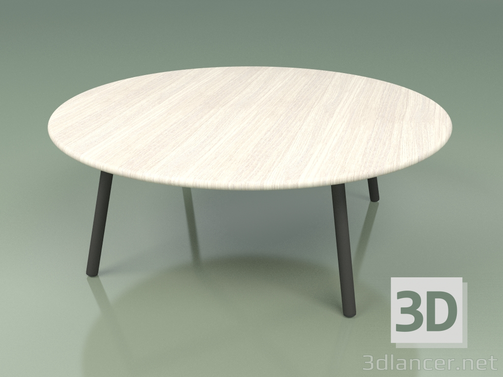 3d model Coffee table 012 (Metal Smoke, Weather Resistant White Colored Teak) - preview