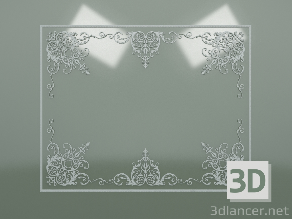 3d model Plaster stucco ceiling composition ND-012 - preview