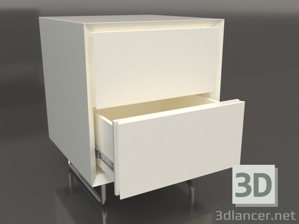 3D Modell Schrank TM 012 (offen) (400x400x500, weiße Kunststofffarbe) - Vorschau