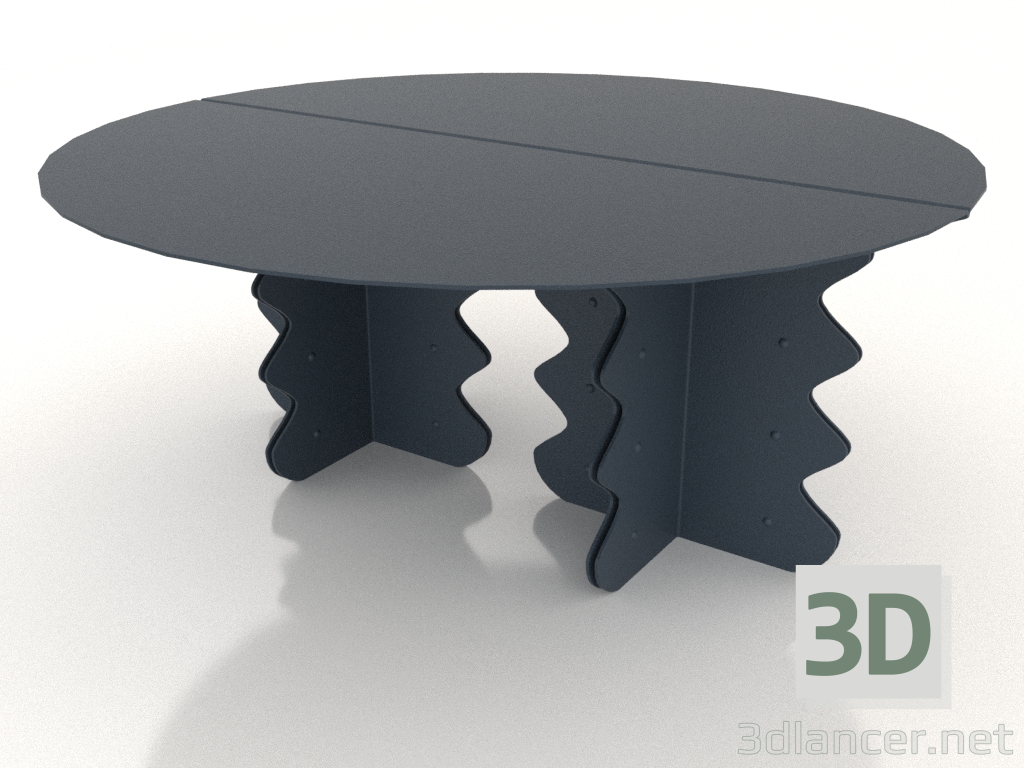 3 डी मॉडल कॉफ़ी टेबल 85 x 36 सेमी (नीला) - पूर्वावलोकन