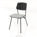3d model Strain chair with plywood back and seat cushion h81 (black plywood) - preview