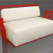 3D Modell 2-Sitzer-Sofa (Rot) - Vorschau