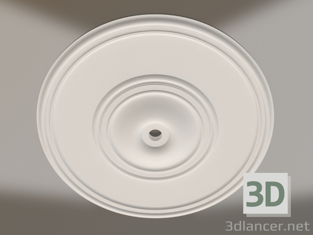 modello 3D Presa da soffitto in gesso RP 017 P=640 - anteprima