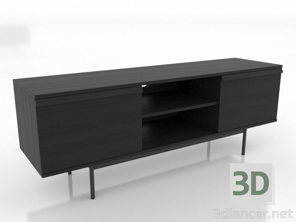 modello 3D OPEN 2 armadio 1500 mm (nero RAL 9005) - anteprima modello 3D OPEN 2 armadio 1500 mm (nero RAL 9005) - anteprima