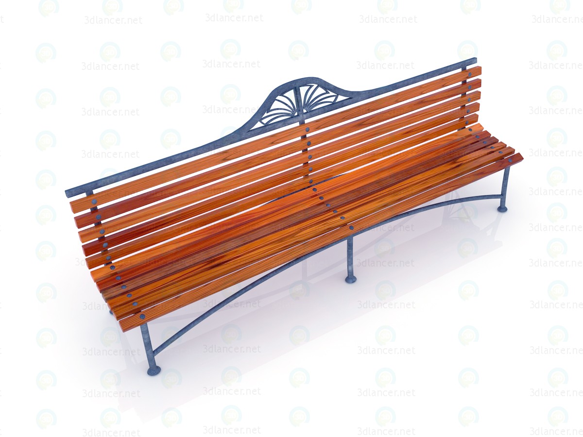 3d Park bench model buy - render 3d Park bench model buy - render