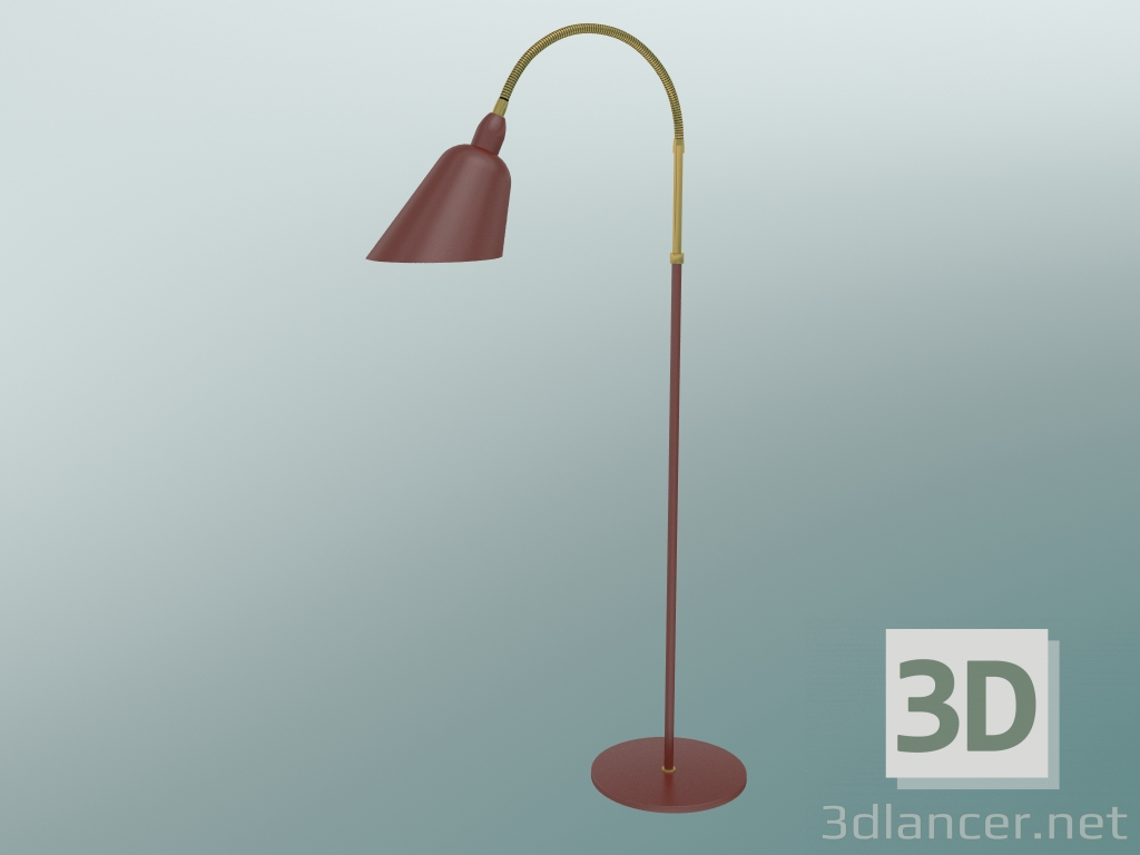 modello 3D Lampada da terra Bellevue (AJ7, rame marrone e ottone) - anteprima