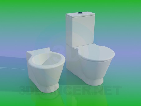 3d model WC váter - vista previa