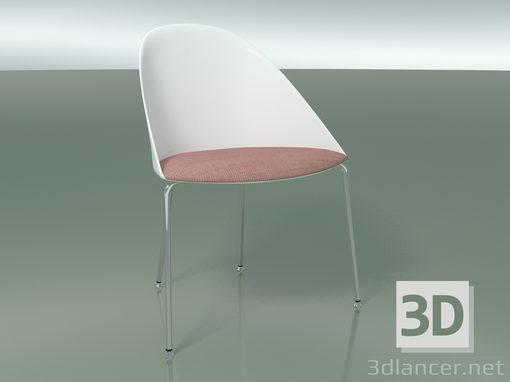 modèle 3D Chaise 2201 (4 pieds, CRO, avec coussin, polypropylène PC00001) - preview