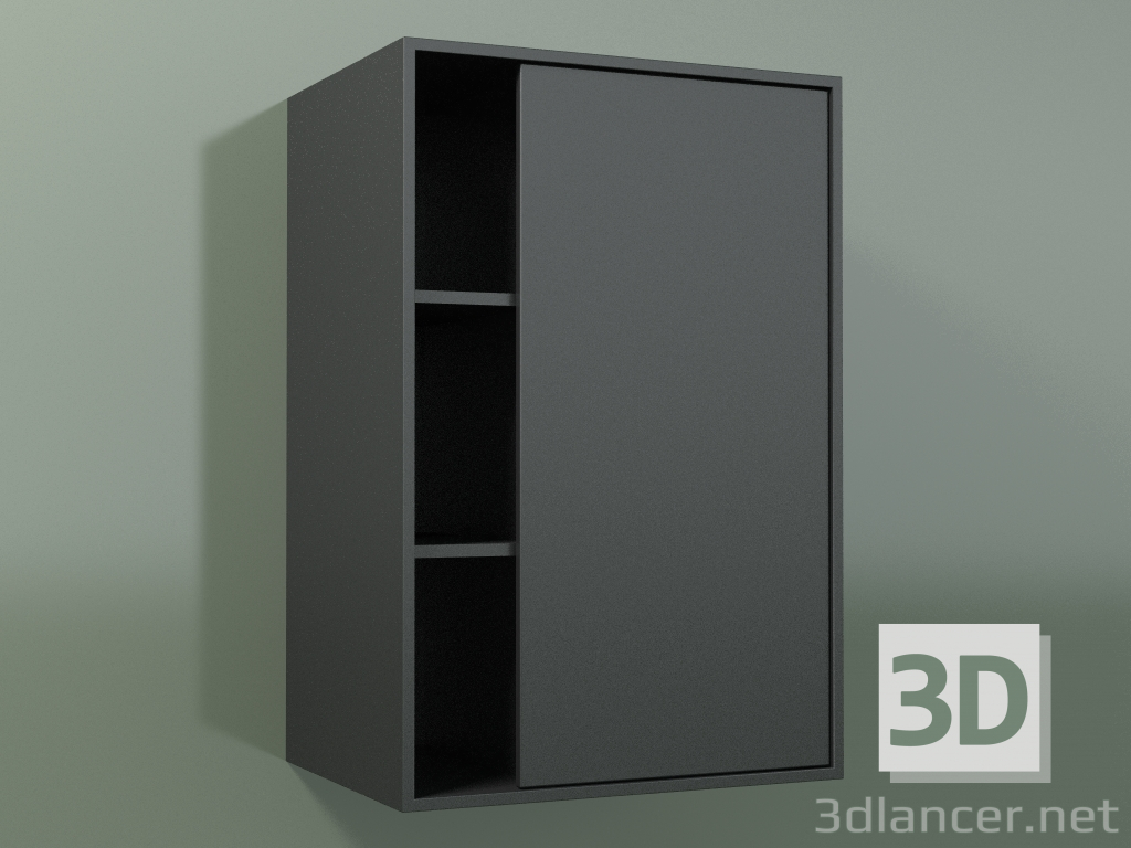 3D modeli 1 sağ kapılı duvar dolabı (8CUCBDD01, Deep Nocturne C38, L 48, P 36, H 72 cm) - önizleme