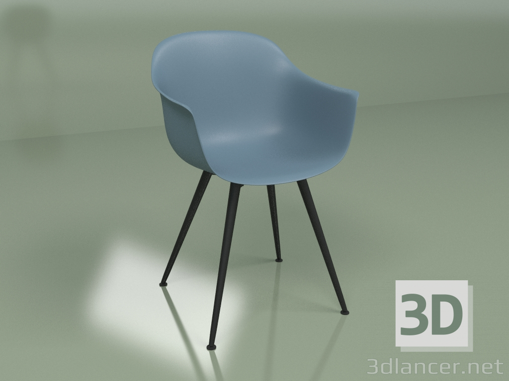 modèle 3D Chaise Anat Armchair 2.0 (bleu, noir) - preview