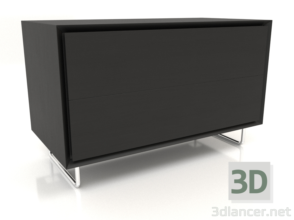 modello 3D Armadio TM 012 (800x400x500, legno nero) - anteprima